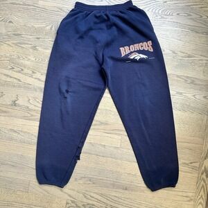 Vintage‎ Denver Broncos Sweatpants Grunge Distressed NFL Kids Large